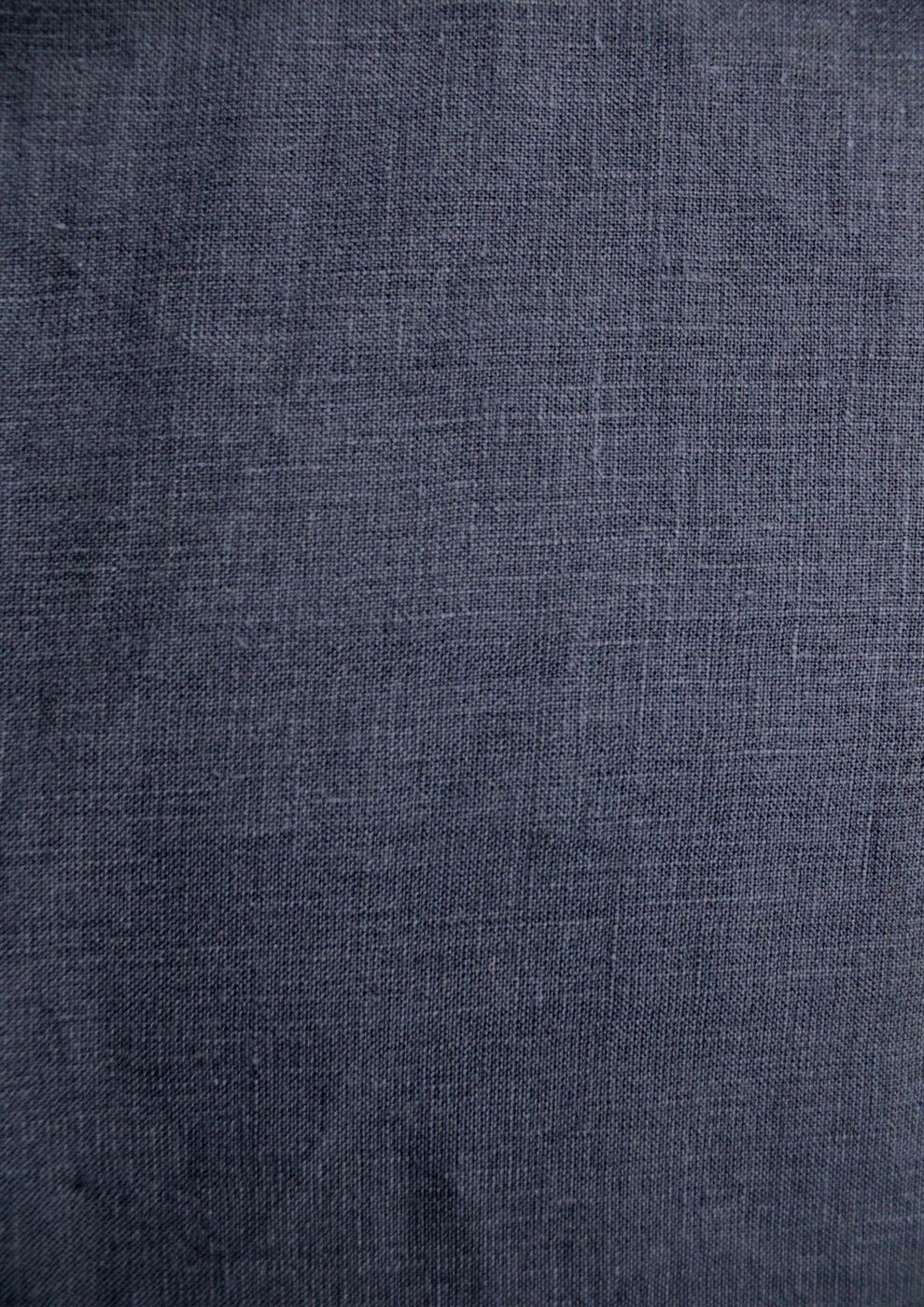 Navy dyed pure linen fabric